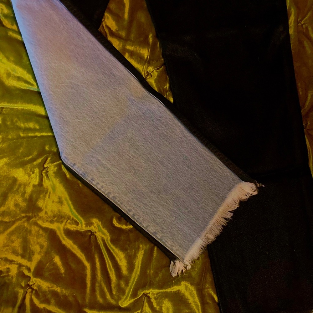 Painted Two-Tone Jeans